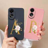 เคส A78สำหรับ Oppo เคส A58 4G หรูหรานิ่มซิลิโคนคุณภาพสูงตัวอักษรดอกไม้กันกระแทกฝาหลังป้องกันกล้องติดกันชนสำหรับ Oppo A 58 A 78 4G ปลอกหุ้ม