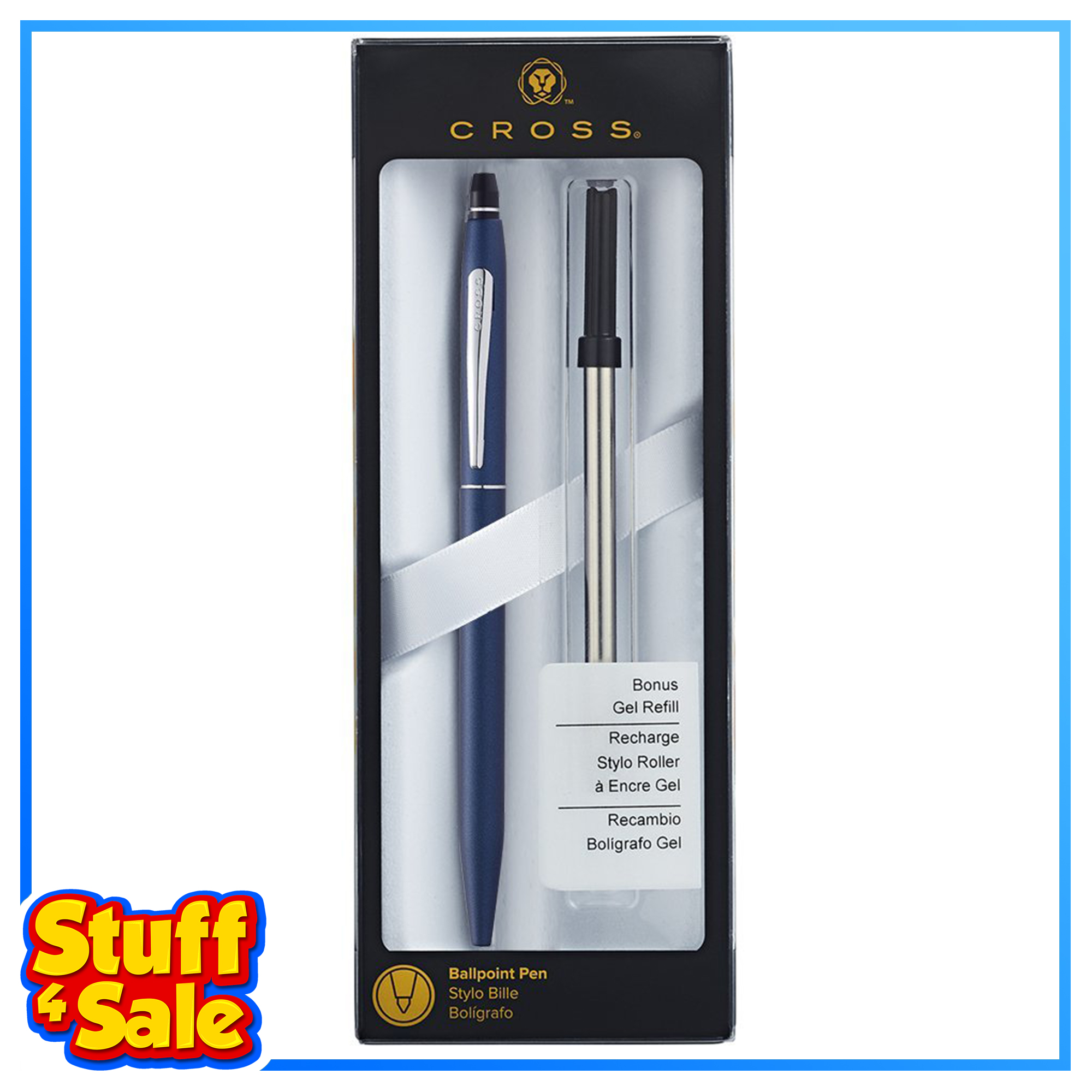 Cross Click Midnight Blue Retractable Ballpoint Pen NEW in box AT0622-121 