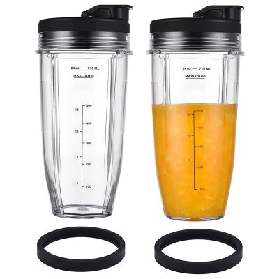 Replacement 24Oz for Ninja Blender Cup with Sip &amp; Seal Lid for BL450 Foodi SS101 SS351 Ninja Blender Auto IQ Blade