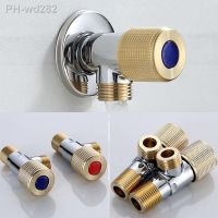 G1/2 Brass Angle Valve Water Stop Valve Bathroom Faucet Stop Valve Kitchen Sink Basin Triangle Valve Water Pressure Regulator