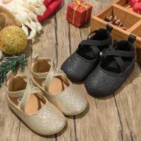 【hot】！ New Baby Shoes Gold toddler Anti-slip Flat Rubber Sole Newborns Infant