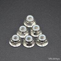 ✔ Right Hand M3 M4 GR5 TC4 Titanium Alloy Hex Flange Nut with Self Locking Nylon Insert for Model