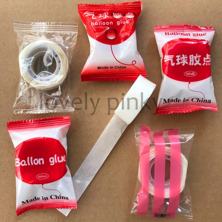 พร้อมส่ง-กาวติดลูกโป่ง-กาวเจล-100-จุด-เจลกาว-ราคาถูก-กาวตกแต่ง-กาวลูกโป่ง-กาวติดลูกโป่ง