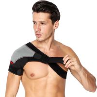 Adjustable Breathable Gym Sports Care Single Shoulder Support Back ce Guard Strap Wrap Belt Band Pads Black Bandage Men&amp;Women