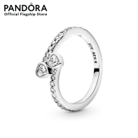 Pandora Hearts silver ring with clear cubic zirconia เครื่องประดับ แหวน แหวนเงิน สีเงิน แหวนสีเงิน แหวนหัวใจ แหวนเพชร แหวนแพนดอร่า แพนดอร่า