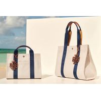 2023 new Tory Burch Ella Series Small/Large Size Canvas Leather Tote Bag Handbag Shoulder Bag Crossbody Bag