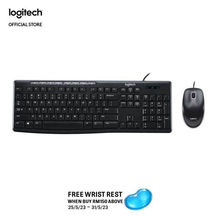 Logitech Media Combo MK200 Full-Size Keyboard and High-Definition ...