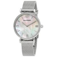 นาฬิกาผู้หญิง EMPORIO ARMANI Retro White Mother of Pearl Dial Ladies Watch AR1955