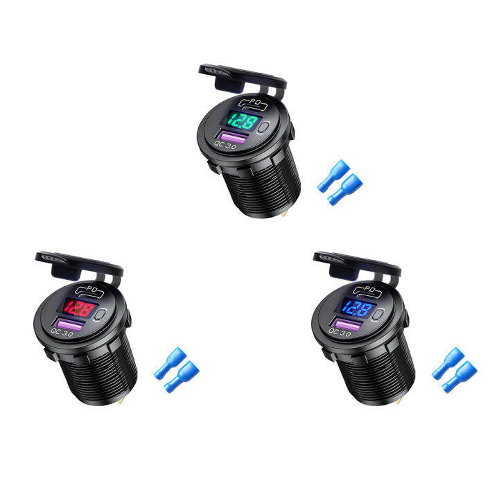 Auto Charger Socket Replacement Universal Fast Charge Screen Display