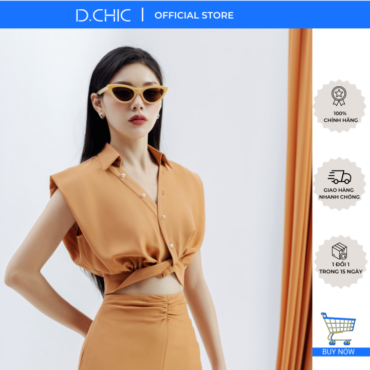 Áo sơ mi không tay dáng ngắn D.CHIC MS: 1812020 | Lazada.vn Áo Sơ Mi Không Tay Dáng Ngắn D.Chic Ms: 1812020 | Lazada.Vn