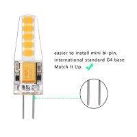 Beeforo 10-Pack G4 Bi-Pin ฐานหลอดไฟ LED ไม่หรี่แสงได้2.5W Acdc 12V 20W หลอดฮาโลเจนเปลี่ยนหลอดไฟ Led 360องศา