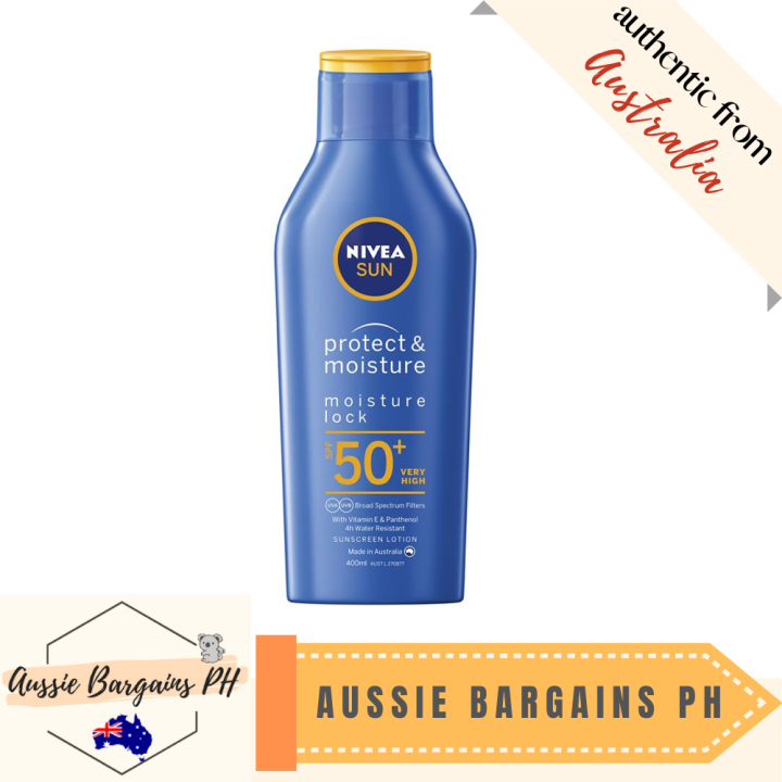 Nivea Sun SPF50+ 400mL Protect & Moisture Moisturising Lotion [EXPIRY DATE 1/2025] Lazada PH