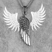 European and N Ins Retro Feather Wing Necklace Man Hip-hop Simple Personality Fashion Chain Necklaces