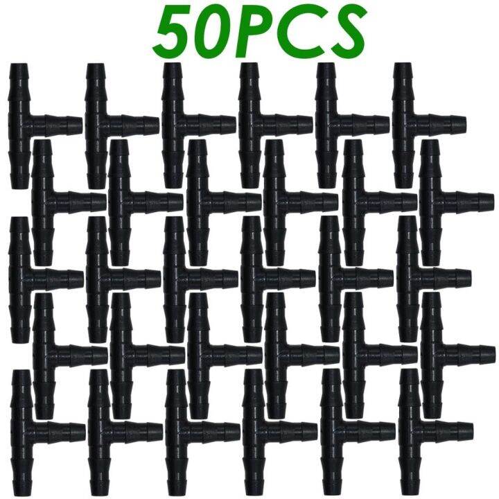 sprycle-20-100pcs-1-4-inch-connector-joint-tee-drip-irrigation-dripper-watering-garden-tools-for-4mm-7mm-pipe-hose-greenhouse