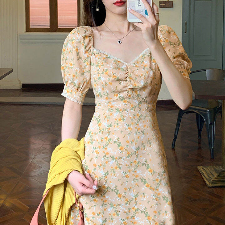 floral long gown design