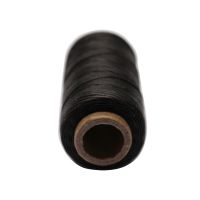 Black Braided Flat 0.8mm 50m Waxed Multi Color Thread Cord Cordage Leather Work Hand Sewing Stitching Craft Tool