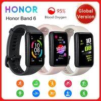 ◑♂ Original Honor Band 6 Global Version Smart Band Bracelet Watch Waterproof Heart Rate Monitor Blood Oxygen AMOLED Touch Screen