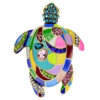 【YF】▪  CINDY XIANG Colorful Enamel Sea Turtle Brooches Rhinestone Fashion Pin Accessories New