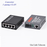 Bộ chuyển đổi quang điện 1 quang 4 LAN - Converter quang thumbnail