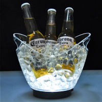 New Waterproof LED Ice Bucket Nightclub Bar Party Champagne Wine Bucket Transparent Light Wine Barrel 5 Color