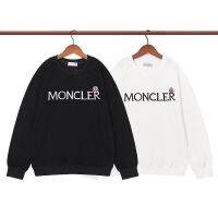 Moncler ใหม่ เสื้อกันหนาวแขนยาว มีฮู้ด คอกลม พิมพ์ลายตัวอักษรโลโก้