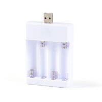 เครื่องชาร์จแบตเตอรี่ Usb 1.2V 250ma 4-Slot Aa Ni-Cd เครื่องชาร์จแบตเตอรี่ชาร์จได้พร้อมตัวป้องกันกระแสไฟฟ้าเกินกำหนด