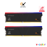 32GB (16GBx2), แรมพีซี (RAM PC) v-color  Manta XSky RGB ROG Certified DDR5 Bus 6000/6400MHz