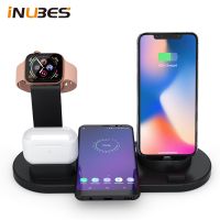 ZZOOI Qi 4 in 1 Wireless Charger For iPhone Charging Dock Station For Apple Watch Airpods Charger Micro USB Type C Stand Fast Charging