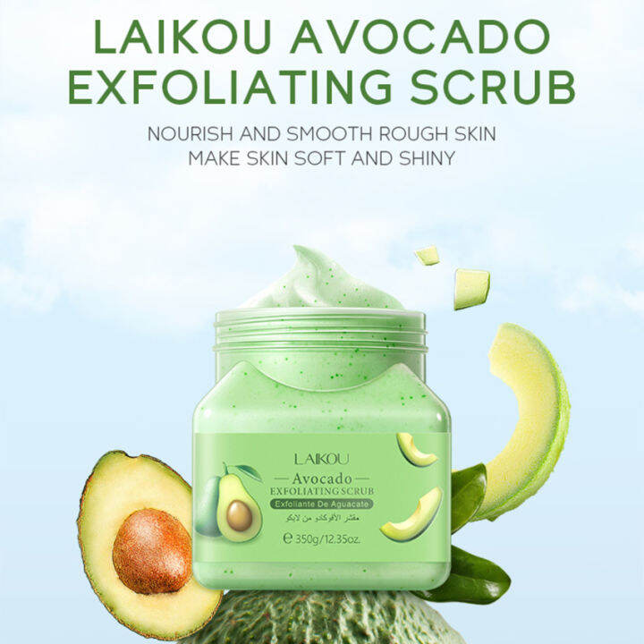 Organic Face And Body Scrub Skin Whitening And Exfoliating Avocado Body ...