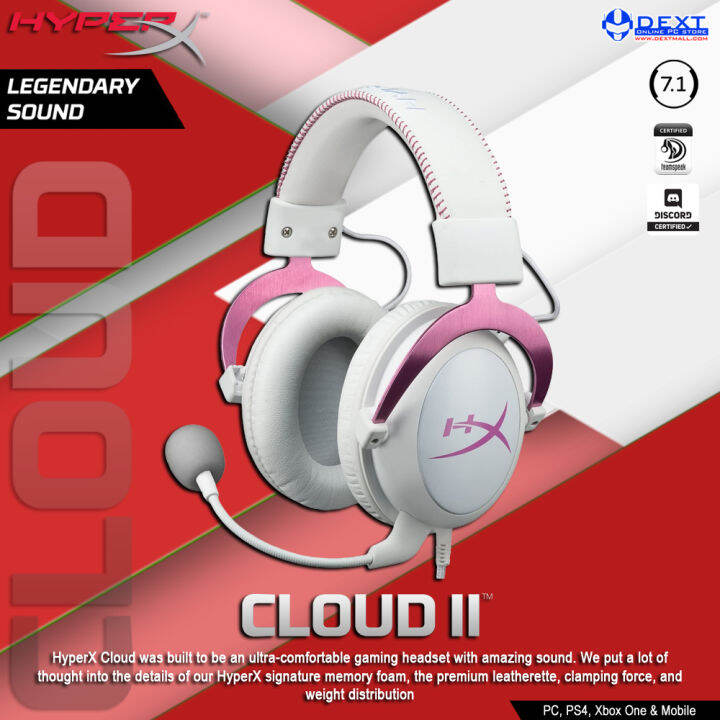HyperX Cloud II Pink Gaming Headset | Lazada Indonesia