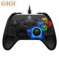 GIGI T4w Usb ควบคุมเกมแบบมีสาย Gamepad กับการสั่นสะเทือนและฟังก์ชั่นเทอร์โบจอยสติ๊ก