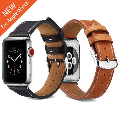 ● For Apple Watch SerieS 6 SE Classic Buckle Leather Band 44mm 40mm Leather StrapS For IWatch 5 4 3 2 1 38mm 42mm Watchbands