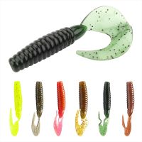 10pcs/lot Lures Soft fake lure KAL70 Fishing wobblers Tackle Artificial Plastic silicon bass bait 6 Colors for Option rubbler