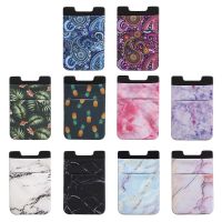 1pcs Thin Women Men Cell Phone ID Credit Card Holder Silicone Case Pouch Back Sticker Slim Wallet Case Card Holder Card Holders