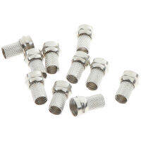 10Pcs 75-5 F Connectors Screw On Type For RG6 Salite TV Antenna Coax Cable Twist-on