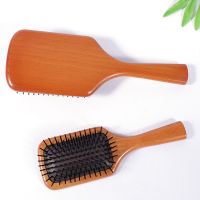 【CC】 Wood Comb Paddle Cushion Hair Loss Massage Hairbrush Scalp