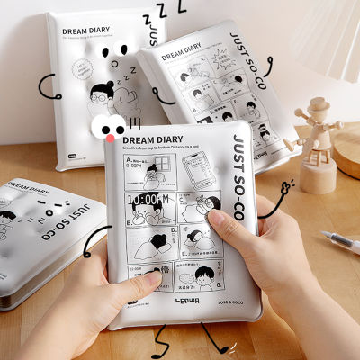 A5 Black White Kawaii Student Decompression Notebook Soft Pillow Reduced Pressure Journal Diary PU Notebook Office Planner