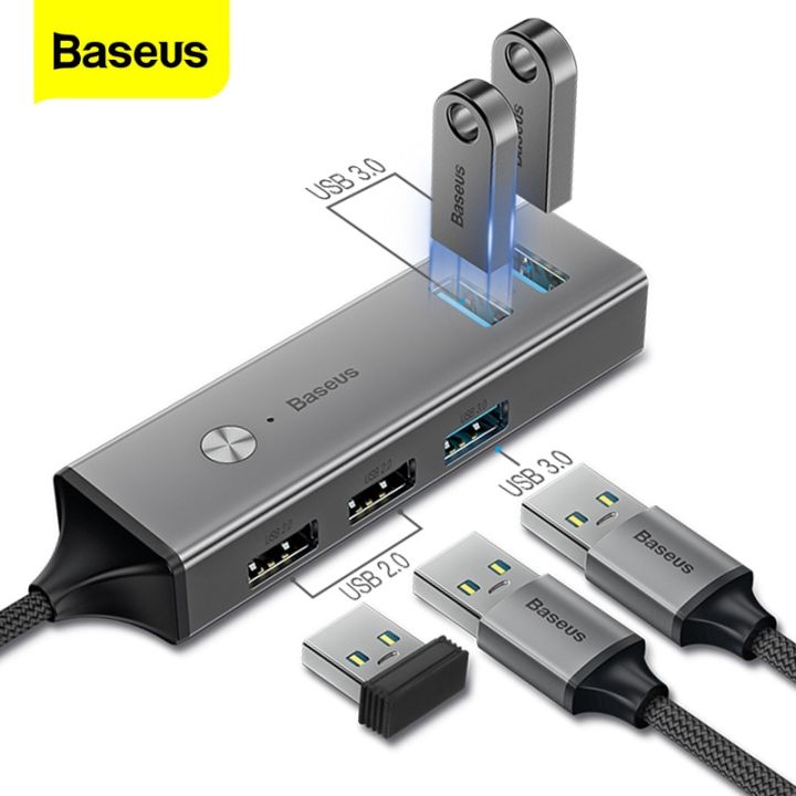 good-quality-jhwvulk-baseus-usb-หลากหลายฮับ-c-สำหรับ-usb-3-0-usb3-0-type-c-ฮับตัวแยกสำหรับแมคบุ๊กโปรแอร์อะแดปเตอร์ฮับ-usb-c-ประเภท-c-หลายพอร์ต