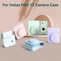 สำหรับกล้องทันทีกรณีพกถุงเข้ากันได้ป้องกันกรณีปกกระเป๋าด้วย Instax Mini 12กระเป๋าหนัง PU ที่มีสายคล้องไหล่