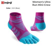 INJINJI ถุงเท้าวิ่ง แยกนิ้ว ผู้หญิง รุ่นอัลตร้า WOMEN ULTRA RUN MINI-CREW JAM สีแจม  ของแท้