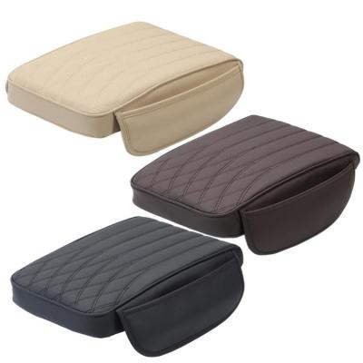 Car Armrest Box Pad PU Leather Armrest Seat Box Cover Protector Elbow Comfort Booster Pad Auto Arm Rest Protector Cover for SUV Truck Cars normal