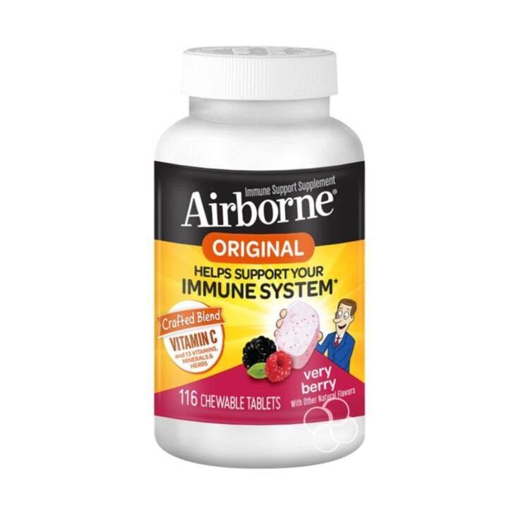 Airborne Very Berry Vitamin C Chewable Tablets 116s Lazada PH