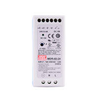 Original Mean Well MDR-60-24 DC 24V 2.5A 60W Meanwell Single Output Industrial DIN Rail Power Supply