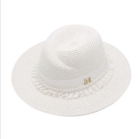 Off white womens wide brim hat with white lace and Pearl grass nice cool beautiful cute high quality paper straw hats for women