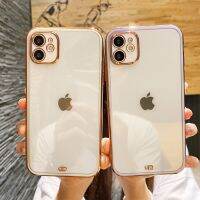 Floveyoo เคสโทรศัพท์โปร่งใสชุบโลหะไฟฟ้าสำหรับ iPhone 12 13 Pro 11 12 Max XR XS Max 13pro 14pro Max ฝาหลังแบบใสนิ่ม