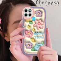 เคส Chenyyka สำหรับ Infinix Smart 6 Plus Smart 6 Plus Smart 7ดอกไม้น่ารัก3มิติลายการ์ตูนแฟชั่น3มิติกันกระแทกหลากสีเคสโทรศัพท์แบบใสขอบป้องกันเลนส์กล้องเคสนิ่มโปร่งใสกรอบซิลิโคน