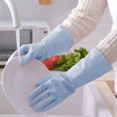 1Pair Waterproof Cleaning Gloves Kitchen Durable Dish Rubber Washing vegetables for Household Chores Cleaning Scrubber Safety Gloves