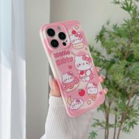 เคสโทรศัพท์น้ำแข็งรูปการ์ตูนเฮลโลคิตตี้น่ารักสำหรับ iPhone 14 Pro Max กรอบข้างหลังโทรศัพท์นิ่มกันกระแทกสำหรับ iPhone 13 Pro Max Hello.kitty เคสโทรศัพท์เคสสำหรับ Apple 12 11 Kt. Cat เคสห่อหุ้ม