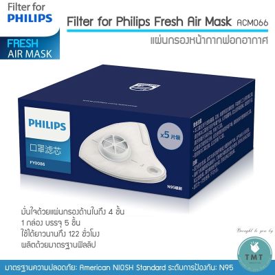Filter ฟิลเตอร์ ✅มีพร้อมส่ง หน้ากากไฟฟ้า Philips Electronic Mask ACM066 (1กล่อง มี5 ชิ้น) / ร้าน TMT innovation