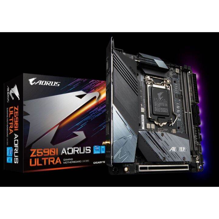 MAINBOARD (เมนบอร์ด) 1200 GIGABYTE AORUS Z590I ULTRA Lazada.co.th